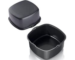 Airfryer pan - Airfryer bakvorm - Antiaanbak Airfryer Cake Barrel - Airfryer Accessoires - Pizza Brood Bakvorm - 8.7 inch Airfryer Cakevorm, Airfryer Cake Pizza Bakvorm voor Cake Bakplaat Mand Airfryer Accessoires (8.7 inch)