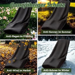 Lawn Mower Cover - Waterproof - Universele Tuinmachinehoes - 210D Oxford - Zwart - 193 x 112 x 63 cm — thumbnail 4