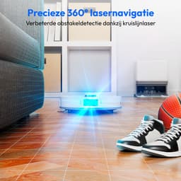 MEDION Robotstofzuiger met 3-in-1 afzuigstation, lasernavigatie en dweilfunctie X55 SW+ (10.000 Pa zuigkracht, roterende moppen, kruislasertechniek) — thumbnail 3
