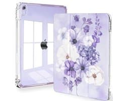 Beschermhoes voor iPad Air 11 inch M2 - Transparante Rug, Auto Sleep Functie & Penhouder