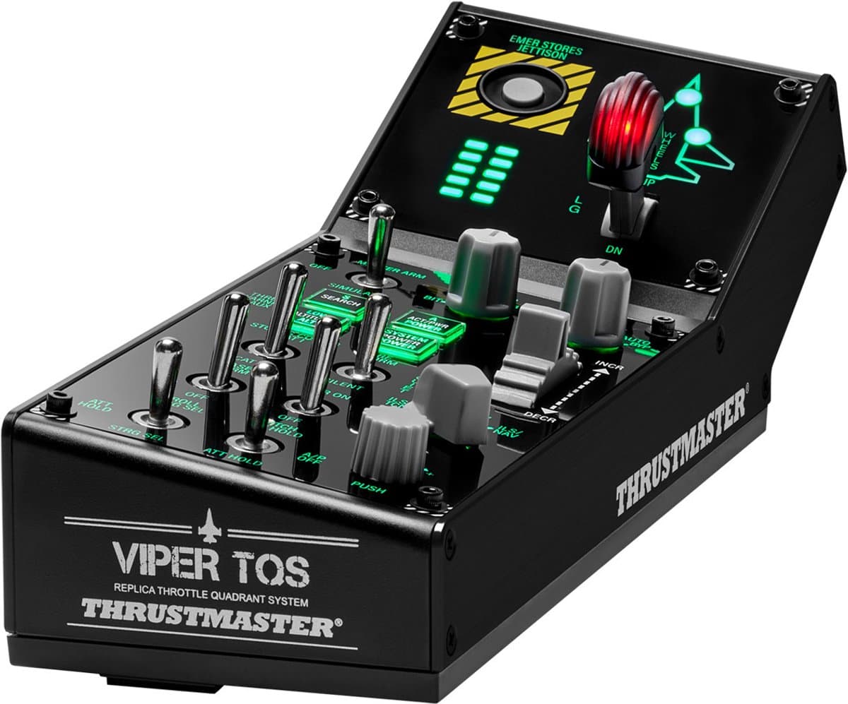 Thrustmaster VIPER Panel Zwart USB Joystick + stuwkrachthendel PC — afbeelding 1