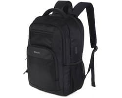 Ntech Rugzak Zwart - Schooltas 20L - Spatwaterdicht Rugzak Inclusief USB C Oplaadpoort - Laptoptas Dames en Heren - Jongens en Meisjes - Laptop Rugtas 16 inch