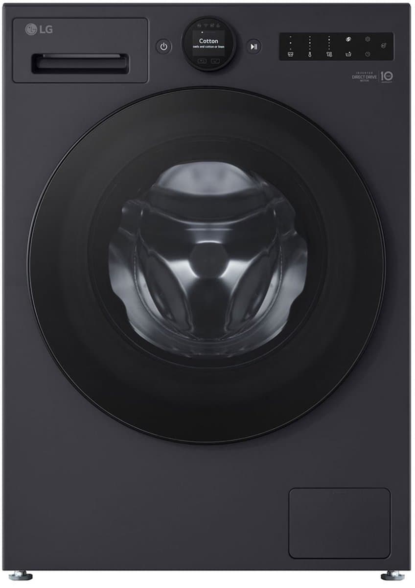 LG F4WX801YB wasmachine Voorlader 11 kg 1350 RPM Zwart — afbeelding 1