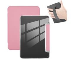 Transparante TPU Case met Handgreep voor 7 Inch Kindle Paperwhite (2024) - Auto Wake/Sleep - Lichtroze