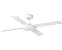 Faro Barcelona 34265 Saint L LED plafondventilator met verlichting mat wit 132 cm - Stille en zuinige DC-motor - Afstandsbediening - Zomer en Winterstand