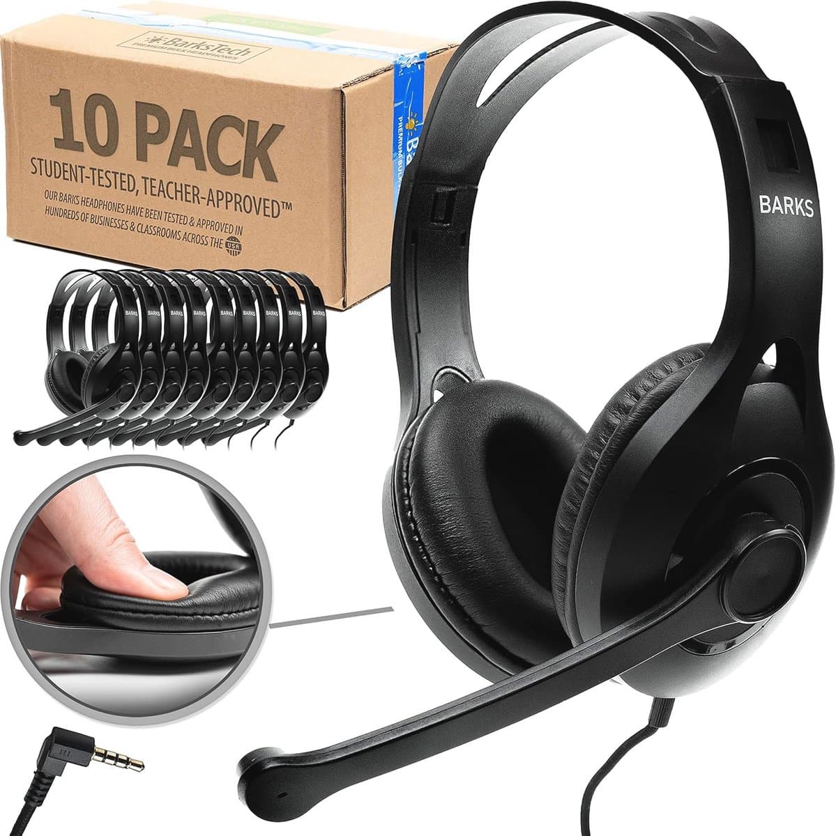 Bulk Hoofdtelefoon met Microfoon voor Klaslokalen - Premium On-Ear Audio-oplossing voor Studenten — afbeelding 1