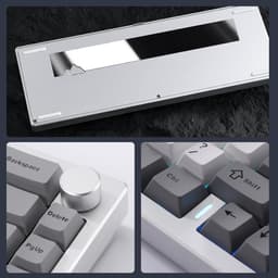 Yunzii AL68 - CNC Aluminium Toetsenbord - 65% Layout (68 Toetsen) - Gasket Mount - Hot-Swappable - Tri-Mode (Bluetooth/2.4G/USB-C) - Premium PBT Keycaps - Zilver — thumbnail 2
