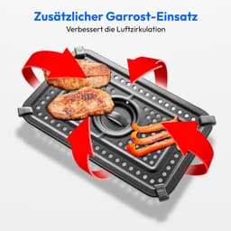 MEDION XXL Dubbele Airfryer P20 - 2 zones - 8,7 L - 2600 W - Matwit — thumbnail 11