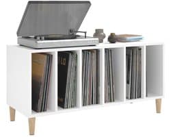 Platenspeler Meubel - LP-kast - Platenspelerkast - Draaitafelstandaard - Platenspelerstandaard - Vintage Displayplank - Wit