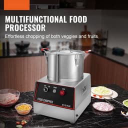 Elektrische groente- en fruitsnijder - Multi-cutter - 750 W - 7,71 L Capaciteit - RVS Behuizing - Drukknopbediening - Horecakwaliteit — thumbnail 3