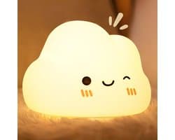 Oplaadbaar babynachtlampje voor kinderen, 7 kleuren, 3 helderheidsniveaus, geschikt voor baby's en zwangere vrouwen, bedlamp, kinderdecoratie, kinderkamer, wit.