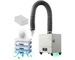 Las- en soldeerrookafzuiger - Rookreiniger - 459 m³/u Luchtstroom - 280 W Motor - 4-Traps Filtersysteem - 10 Snelheden - Afstandsbediening