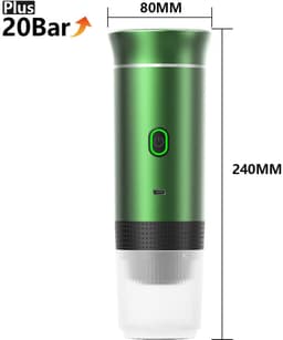 Draadloos Elektrisch - Portabele Espresso Koffiemachine - 3-in-1 Capsule en Poeder - Koffiemaker - Voor Reizigers en Kampeerders — thumbnail 4