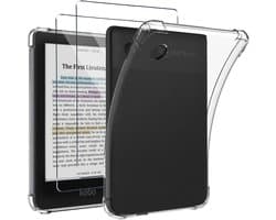 Zacht en Schokbestendig Beschermhoesje voor 6 inch E-Readers met 2 Gehard Glas Screen Protectors