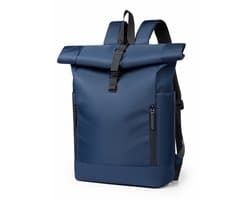 Unisex rugzak - 24-35 liter - Uitbreidbare capaciteit - Laptopvak - Waterdicht en diefstalbestendig - Zakelijke reis-/werk-/universiteitstas - Geschikt voor 15.6-inch tablet en laptop - 43*29*16 cm-Blauw