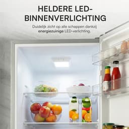 Heinner HC-HS269SE++ Koel-vriescombinatie 269 L – Mechanische Bediening – LED-verlichting – Omkeerbare Deur – Zilver – 5 Jaar Garantie — thumbnail 6