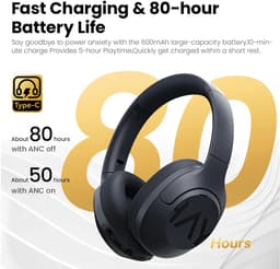 Lynly - HAYLOU S30 Draadloze Bluetooth 5.4-hoofdtelefoon 43dB Adaptieve ruisonderdrukkende headset koptelefoon met microfoon — thumbnail 4