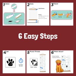Pootafdruk Stempelset met Groeimeter voor Honden en Puppy's — thumbnail 2