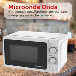 Multifunctionele Magnetron met Grill 20L – Krachtige Kleine Magnetron 800W, Handmatige Instelling en Timer — thumbnail 3