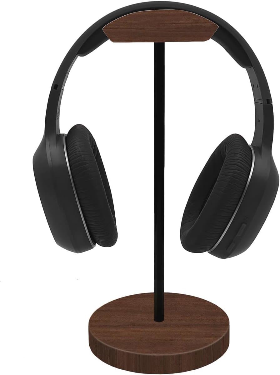 Hoofdtelefoonhouder voor Bureau - Houten en Metalen Gaming Stand voor Headsets — afbeelding 1