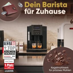 Volautomatische koffiemachine met melkopschuimer en conische koffiemolen | 1,8 liter waterreservoir | Voorverwarmfunctie | Touch display — thumbnail 2