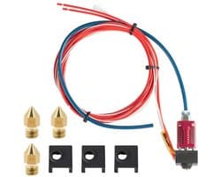 Upgrade Hot End voor 3D-printers met PTFE slang en siliconen beschermhoes