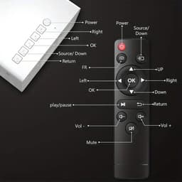 Mini Projector Draagbaar - Full HD 1080P - Beeld tot 60 Inch (150 cm) - Ingebouwde Stereo Speakers - Voor Thuis, Buiten en Presentaties — thumbnail 3