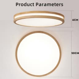 Ronde Dimkrachtige LED Plafondlamp met Afstandsbediening voor Woonkamer en Slaapkamer — thumbnail 4