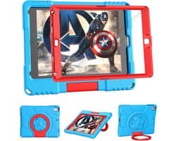 Kindvriendelijke Stootvaste Hoes voor iPad 9.7 inch (2017/2018) met Standaard en Screenprotector | Blauw