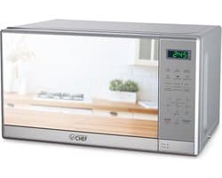 Compacte Magnetron 17 Liter - RVS Look & Digitale Timer - Geschikt voor Aanrecht