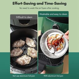 Vijftig Stuks Wegwerp bakvorm 20 Cm Ronde Taartvormen Voor Airfryer Bakken Oven Koken En Opbergen Diepvriesbestendig — thumbnail 6