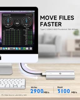 Externe harde schijf NVMe 2 TB - 3000 MB/s, Thunderbolt 3, USB-C, SSD M.2, Geïntegreerde koelventilator — thumbnail 3