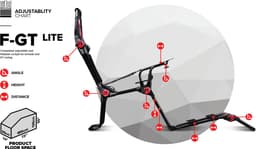 Next Level Racing F-GT Lite - Racestoel Cockpit - Compatibel met Logitech/Thrustmaster/Fanatec — thumbnail 2
