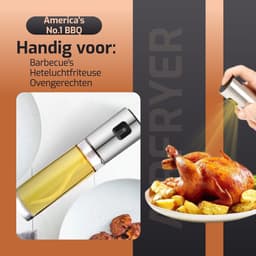 America's No.1 BBQ Oliesprayer - Olijfolie Sprayer - Gourmet / Gourmetten - Luxe Olie Sprayer - Olijfolie Fles Verstuiver voor Keuken - Oliefles Cooking Spray - BBQ Accesoires - Airfryer — thumbnail 5
