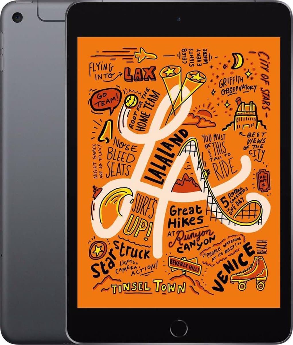 Apple iPad Mini (2019) - 7.9 inch - WiFi + 4G - 256GB - Spacegrijs - 5e generatie — afbeelding 1