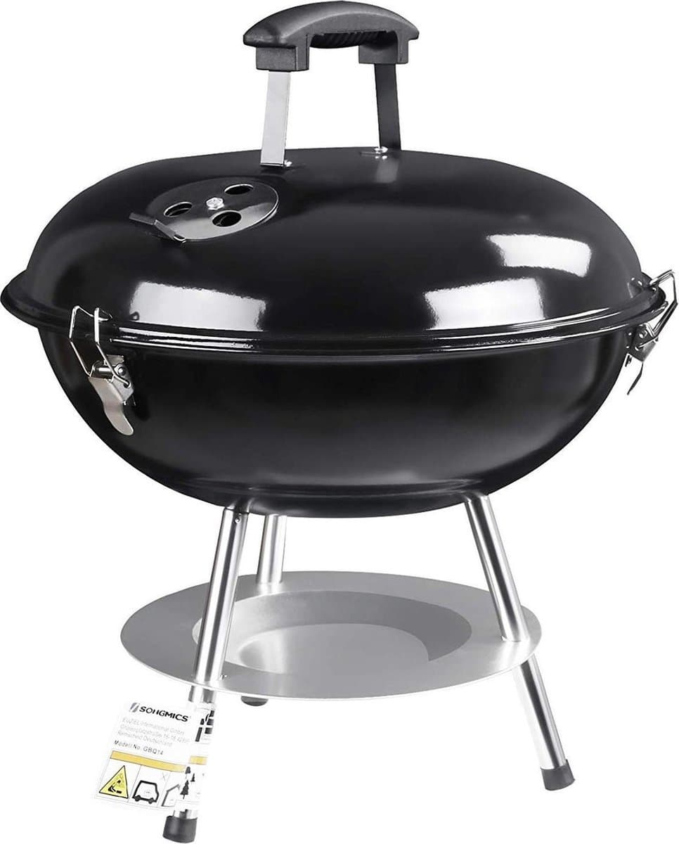 Compacte Draagbare Houtskool BBQ - Houtskoolbarbecue BBQ-Grill Kogel Barbecue - Balkon/Camping/Festival/Picknick Kolen BBQ - Zwart — afbeelding 1