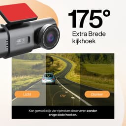 Avalect RoadSmart Dashcam voor Auto - 2025 - Met GPS & APP - Auto Camera Voor en Achter - 4k Camera - Nachtvisie - ingebouwde G-sensor - Inclusief batterij - Incl 32GB SD-kaart — thumbnail 4