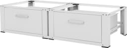 Wasmachine verhoger, Wasmachine Onderstel Dubbele 64x53,5x31,5 cm met 2 lades in wit ML design — thumbnail 1