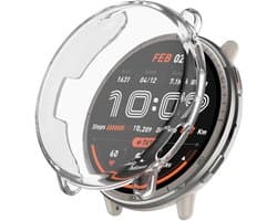 Strap-it Schokbestendig TPU bescherm hoesje - case geschikt voor de Amazfit Active 2 (transparant)