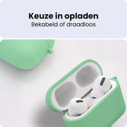 Siliconen Case voor Apple AirPods Pro en Pro 2 – Schokabsorberende Beschermhoes met Clip – Val- en Krasbestendig – Zacht Silicone Hoesje – Ondersteunt Draadloos Opladen – Perfecte Pasvorm – Stijlvol en Duurzaam – Mint Groen — thumbnail 3