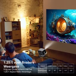 ULTIMEA Smart Beamer - 4K-ondersteuning Android TV 11.0 met Netflix, Full HD 1920x1080P, 90° Gimbal, 5G WiFi - Projector — thumbnail 5