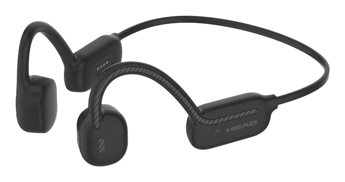 Head Bone Conduction Draadloze Sportkoptelefoon Zilver — afbeelding 1