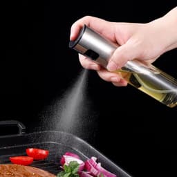 Premium Oliespray voor Airfryer!Oliespray/Oliespuitfles RVS & Glas – Herbruikbare Olie Spray – Fijne Verneveling voor Koken, BBQ, Salades, Bakken- Koken– Navulbare Oliedispenser 100ml – Lekvrij & Transparant, Verstuiver olie Keuken, Restaurant — thumbnail 2