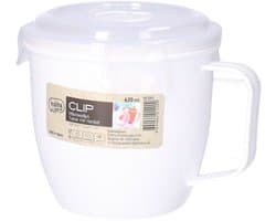 Hobby Life Magnetron beker - 620 ml - voedsel opwarmen - wit - 8.5 x 11 cm