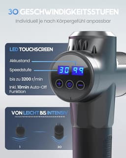 Massagepistool met 7 opzetstukken en 30 snelheden voor diepe weefselmassage — thumbnail 3