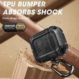 Supcase Battle Geschikt voor Apple AirPods 2 en Airpods 1 Case - Zwart — thumbnail 2