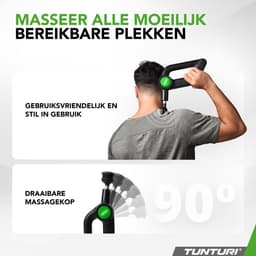 Tunturi MG70 Massage Gun Professioneel - Massage Pistool Met Verstelbare Kop - Massage Apparaat Met Multi Grip - Inclusief 6 Opzetstukken En Koffer - Extra Krachtig en Stil - Incl Gratis App — thumbnail 5