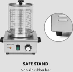 Klarstein Pro Worstfabriek 450 - Hotdog maker - 450W - 5 Liter - 30-100°C - glas - Roestvrij staal - Zilver,1L 5,6 kg - RVS - LED Thermostaat - Worstmachine - Worstapparaat - Sausage Maker - voor Snackbar — thumbnail 3