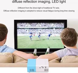 Mini Beamer - Input tot 1080P - Projector - Mini Projector - HDMI - USB - Wit / Blauw - Smartphone - Draagbaar - Ingebouwde speaker — thumbnail 2