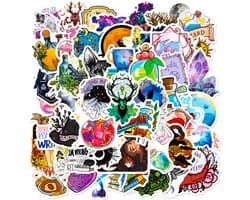 Heksen & Magie Stickers - 50 stuks - 5x6CM - Fantasy Sticker pack voor Laptop, Journal, Muur etc.